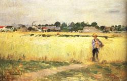 Berthe Morisot In the Wheatfields at Gennevilliers Sweden oil painting art